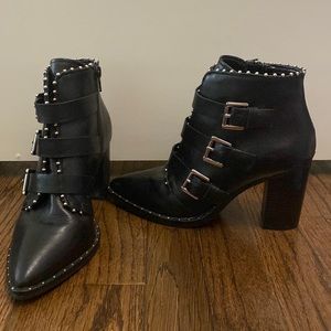 Steve Madden Black studded heel boots